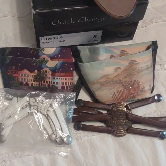 Onesole Brown Women's Interchangeable Heels - Picture 4 of 6